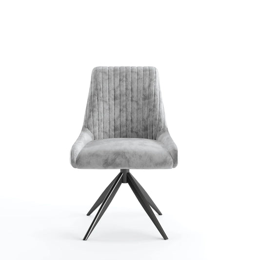 RUSSELL SPIN DINING CHAIR GREY (SET OF 2)