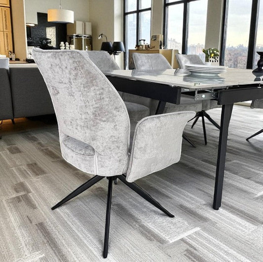 SORRENTO GREEN WITH 6 VENEZIA GREY CHAIRS DINING SET