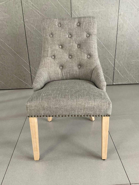 MANOLA LIGHT GREY DINING CHAIR (SET OF 2)