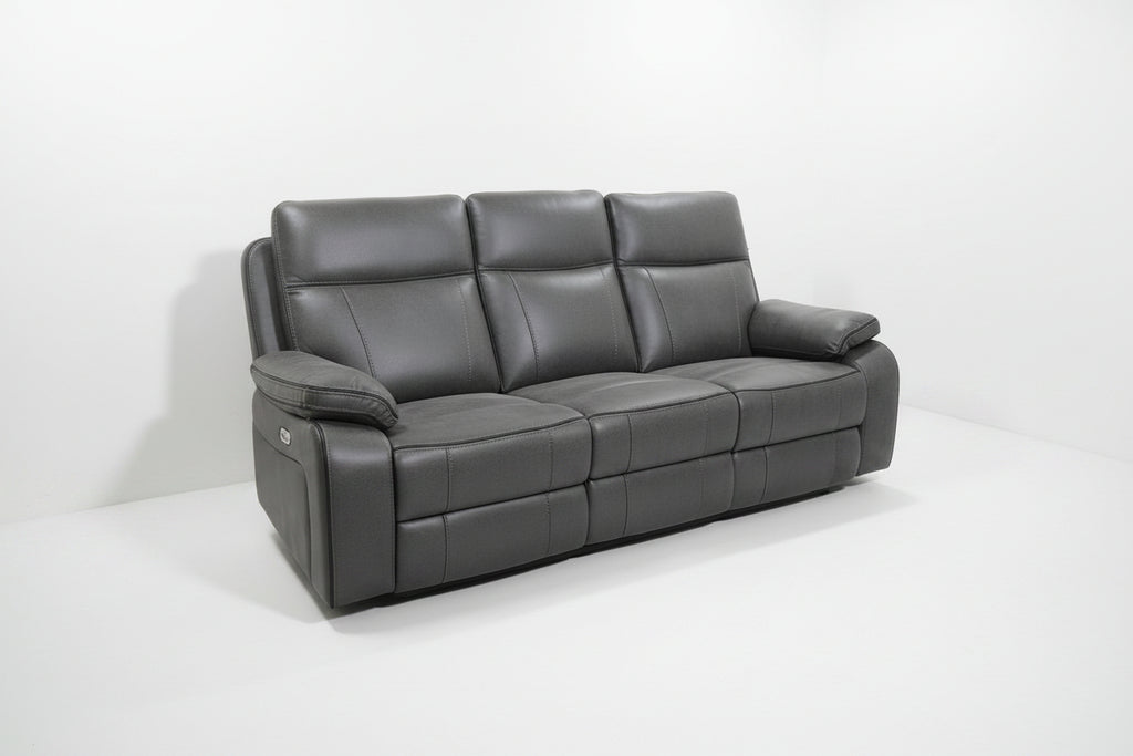 Varetti Recliner Sofa Charcoal — Electric