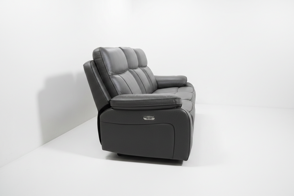 Varetti Recliner Sofa Charcoal — Electric
