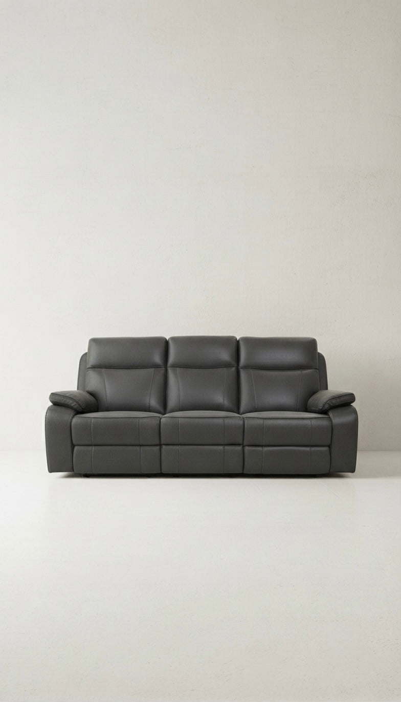 Varetti Recliner Sofa Charcoal — Electric